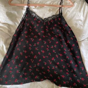 Lacey floral tank
